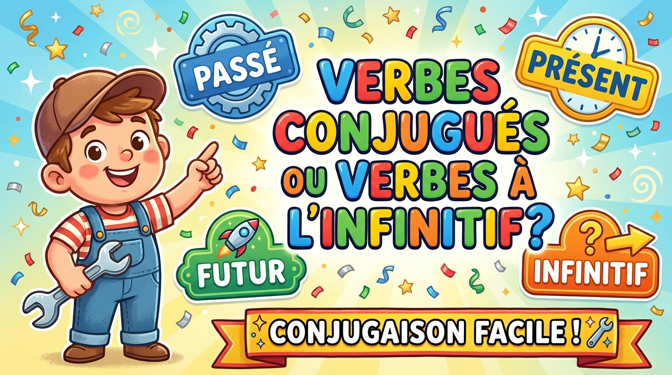 Verbes conjugués ou verbes à l'infinitif ? Passé, présent, futur, infinitif : conjugaison facile